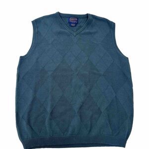 Vintage Pendleton Vest Made In Japan‎ Mens Large Blue Knit Vest